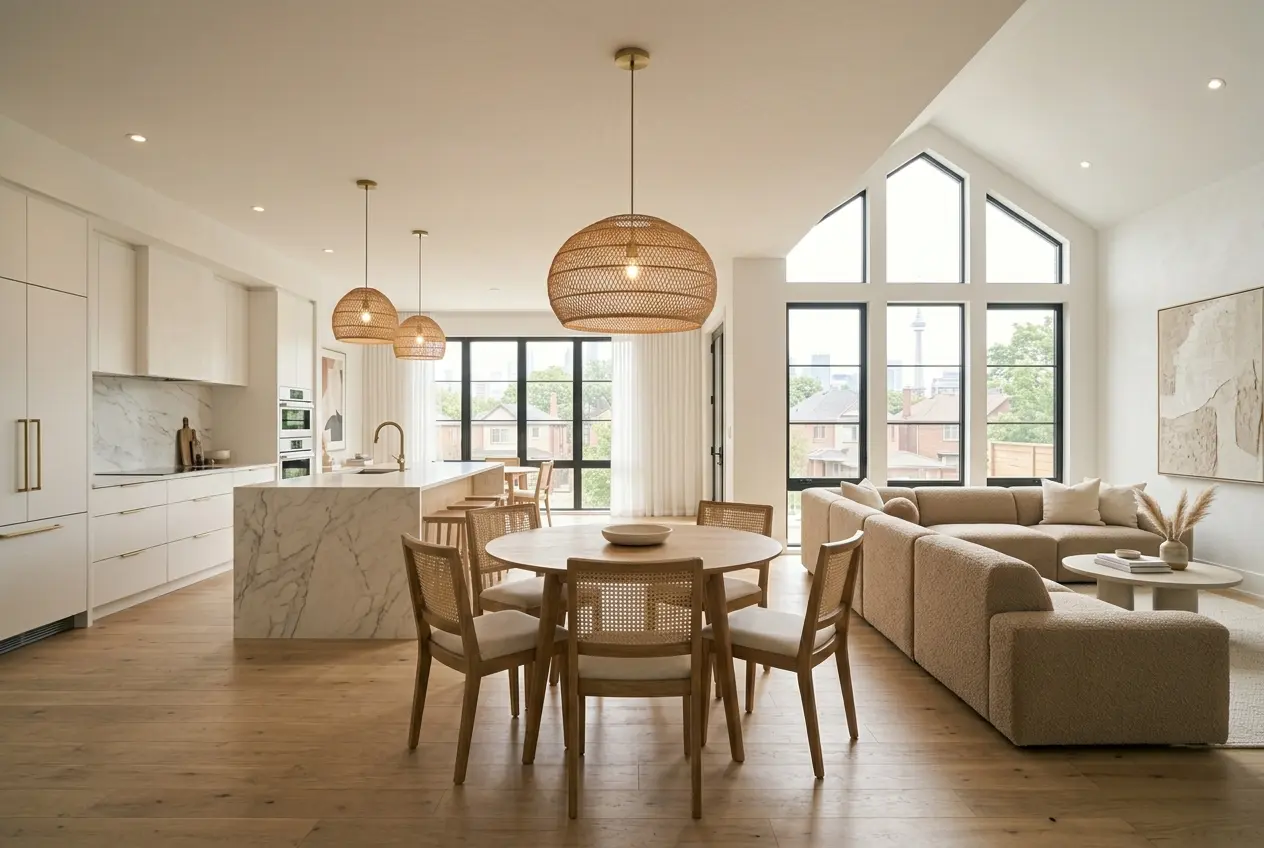 Open-plan kitchen and living area renovation — Arc & Stone Toronto